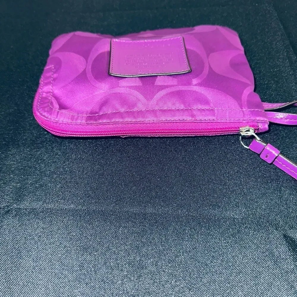 Coach Vibrant Purple Logo Pouch